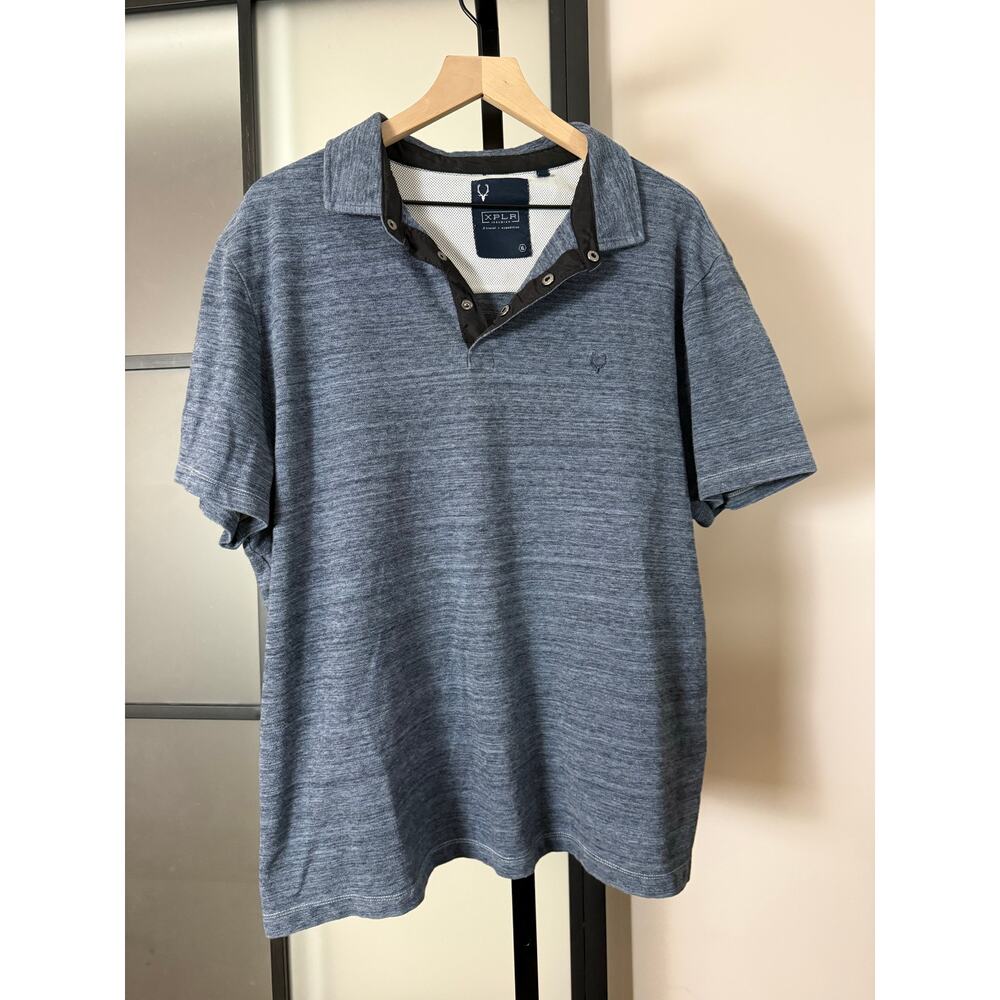 XPLR Jeremiah Polo Shirt Snap Mens XL